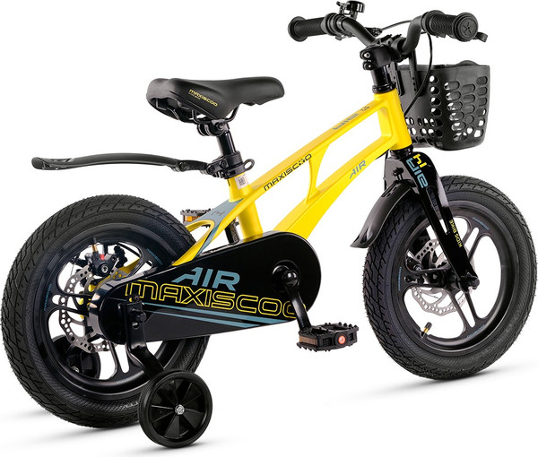 Изображение товара Детский велосипед Maxiscoo Air Pro14 2025 / MSC-A1441P (желтый матовый, разобранный, в коробке)
