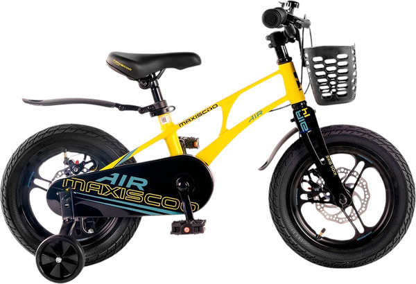 Изображение товара Детский велосипед Maxiscoo Air Pro14 2025 / MSC-A1441P (желтый матовый, разобранный, в коробке)