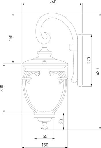 Изображение товара Бра уличное Elektrostandard Andromeda GLYF-8024D (латунь)