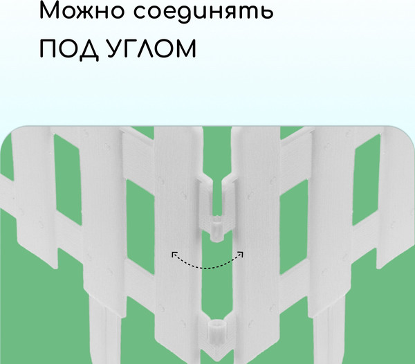 Изображение товара Изгородь декоративная Мастер Сад Палисадник 30x196см 4 секции / 2152310 (белый)