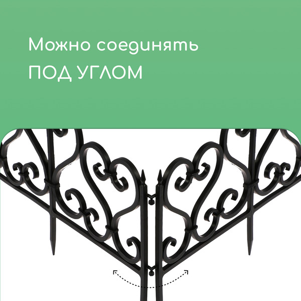 Изображение товара Изгородь декоративная Мастер Сад 32x300см 6 секций / 2152307 (черный)