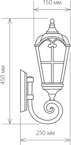 Изображение товара Бра уличное Elektrostandard Mira U (черное золото)