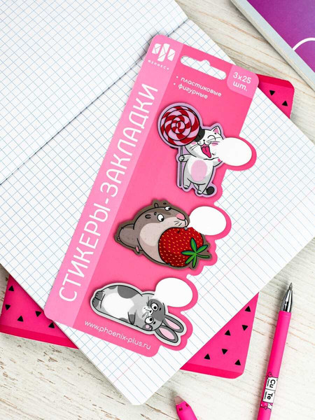 Изображение товара Стикеры канцелярские Феникс+ Зверюшки / 65179