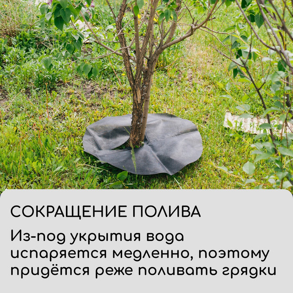 Изображение товара Укрывной материал GREENGO Круг приствольный 1.2м 60г/м2 / 4712444 (2шт, черный)