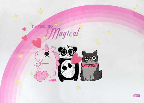 Изображение товара Бювар Феникс+ Единорог, панда и кот / 69113