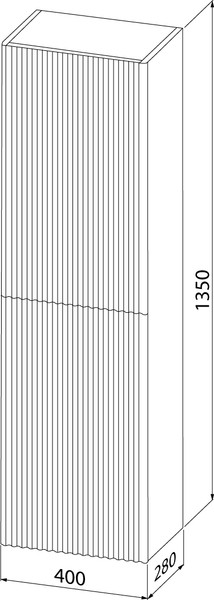 Изображение товара Шкаф-полупенал для ванной IDDIS Aiger AIG40W0i97