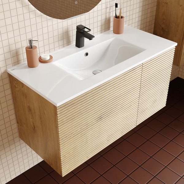 Изображение товара Тумба под умывальник IDDIS Bild BIL10V0i95 (дуб светлый)