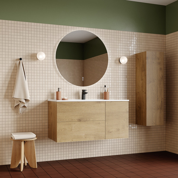 Изображение товара Тумба под умывальник IDDIS Bild BIL10V0i95 (дуб светлый)