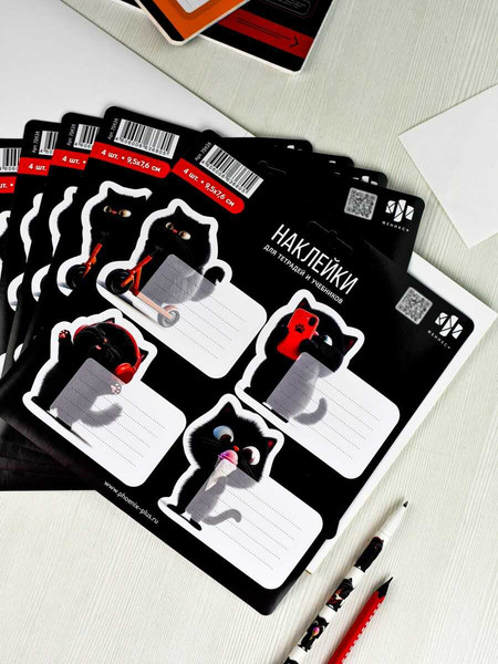 Изображение товара Набор наклеек Феникс+ Черный кот / 70434