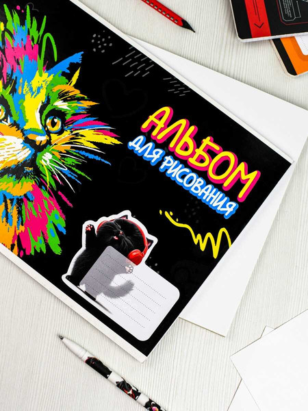 Изображение товара Набор наклеек Феникс+ Черный кот / 70434