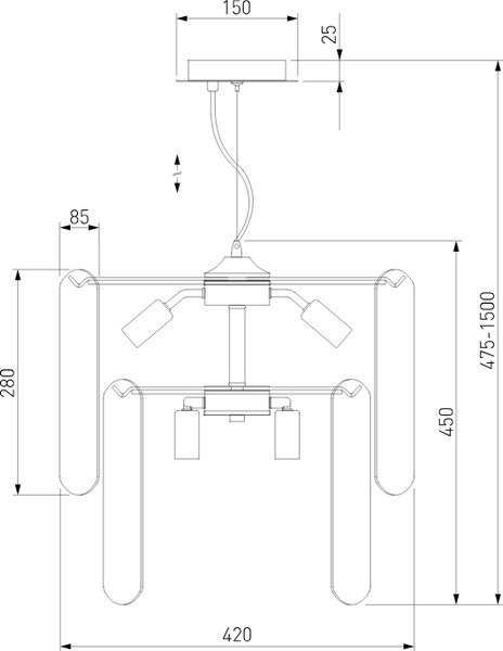 Изображение товара Люстра Евросвет Claire 60170/8 (золото)