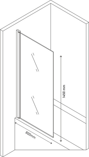 Изображение товара Стеклянная шторка для ванны Berges River S Black 80 / 065016