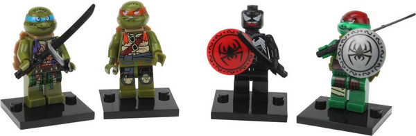 Изображение товара Элемент конструктора Город мастеров Фигурки черепашки+супер герои / 18141-ZH