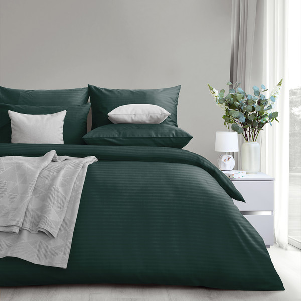 Изображение товара Пододеяльник Verossa Stripe Dark green VRT 200/220М 70274 ST13 01