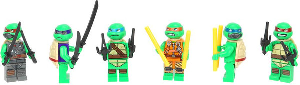 Изображение товара Элемент конструктора Город мастеров Фигурки супер герои черепашки / 18108-ZH