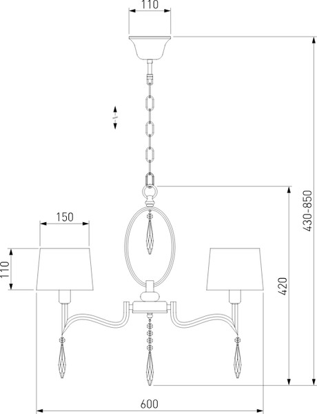 Изображение товара Люстра Евросвет Madera 10127/5 (хром)