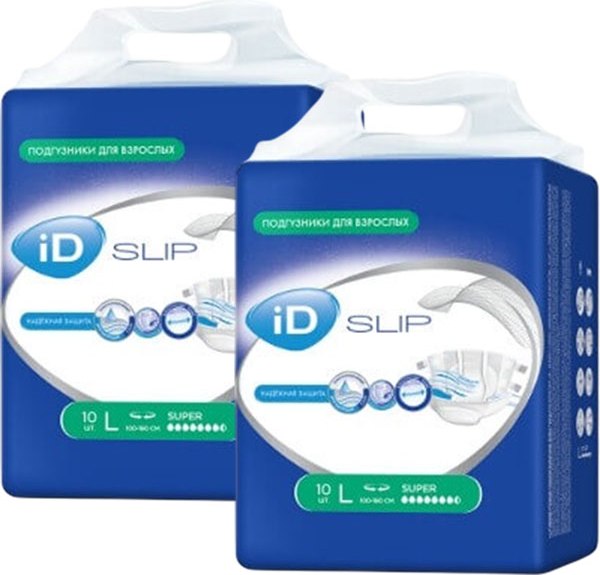 Изображение товара Подгузники для взрослых ID Slip (L, 2x10шт)