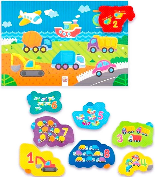 Изображение товара Развивающая игра Malamalama Пазлы на подложке. Машины (4655752645182)