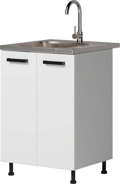 Изображение товара Шкаф под мойку Genesis Мебель Алиса 12 600 2 двери без вставки (белый/белый)