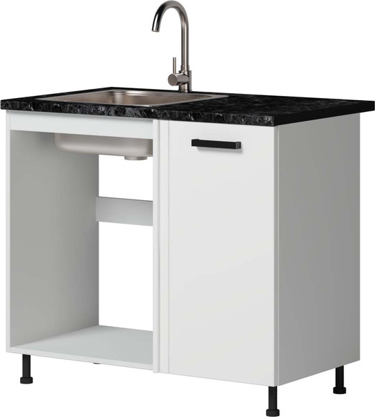 Изображение товара Шкаф под мойку Genesis Мебель Алиса 12 1000 (белый/белый)