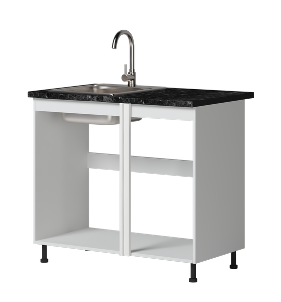 Изображение товара Шкаф под мойку Genesis Мебель Алиса 12 1000 (белый/белый)