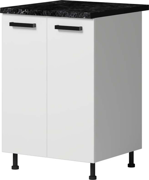 Изображение товара Шкаф-стол кухонный Genesis Мебель Алиса 12 600 2 двери (белый/белый)