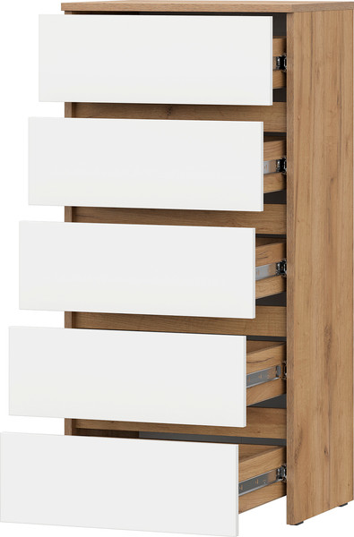 Изображение товара Комод Mio Tesoro Некст 1 5 ящиков (дуб золотой/белый)