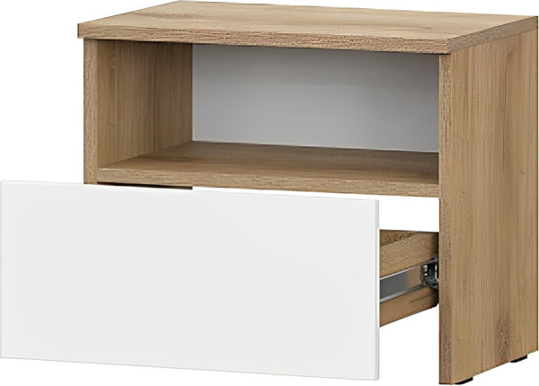 Изображение товара Прикроватная тумба Mio Tesoro Некст 1 (дуб золотой/белый)