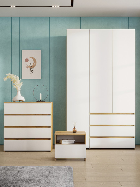 Изображение товара Шкаф Mio Tesoro Некст 1 3-х створчатый (дуб золотой/белый)