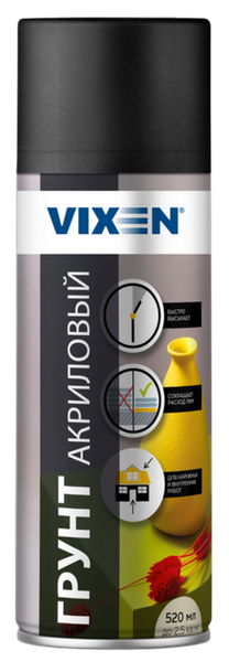 Изображение товара Грунтовка Vixen Акриловый VX22001 (520мл, черный)