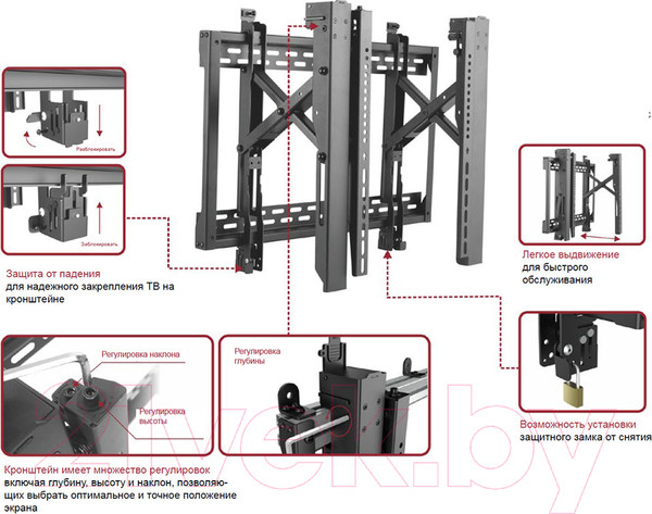 Изображение товара Каркас для видеостены ABC Mount WallPro-80 (черный)