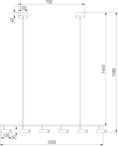 Изображение товара Спот Евросвет Barre 20252/6 LED (черный/латунь)