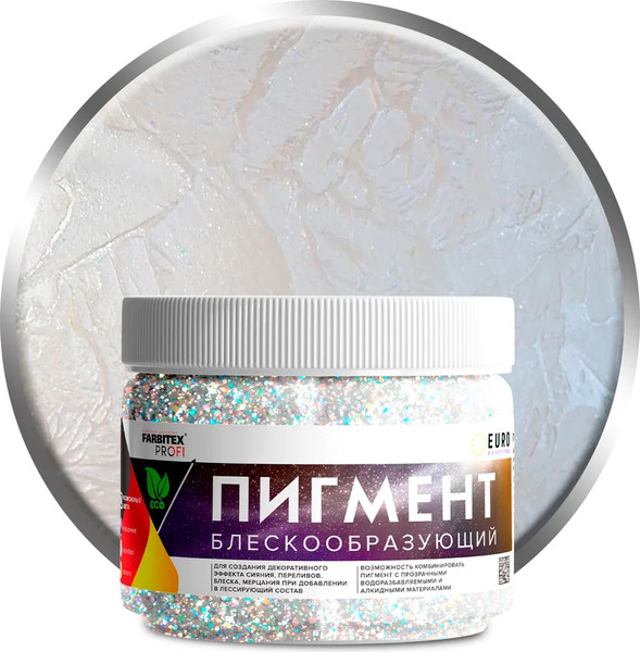 Изображение товара Пигмент Farbitex Profi Блескообразующий для лессирующих составов (100г, мерцание)