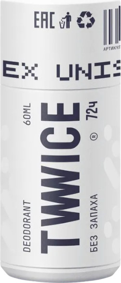 Изображение товара Дезодорант шариковый E-Rasy Tvvvvice Deo Unisex Без запаха (60мл)