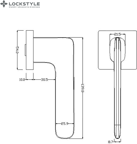 Изображение товара Ручка дверная Lockstyle Nix ZN цвет NBM (матовый никель)