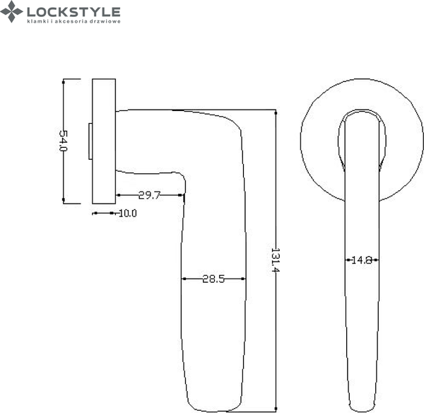 Изображение товара Ручка дверная Lockstyle Kaya ZR цвет NBM (матовый никель)