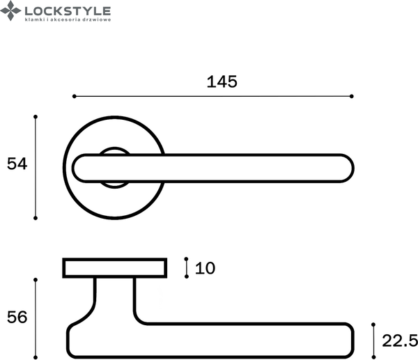 Изображение товара Ручка дверная Lockstyle Mira ZR BB (матовое золото)
