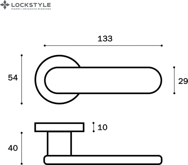 Изображение товара Ручка дверная Lockstyle Ova ZR MAB (французская бронза)