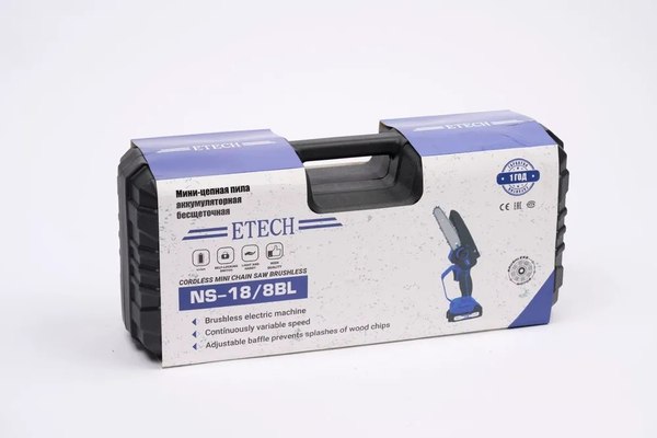 Изображение товара Пила цепная аккумуляторная Etech NS-18/8BL / 25168