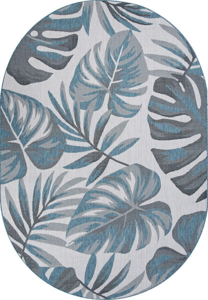 Изображение товара Циновка Merinos Kair S126-OVAL-BLUE (1.2х1.7)