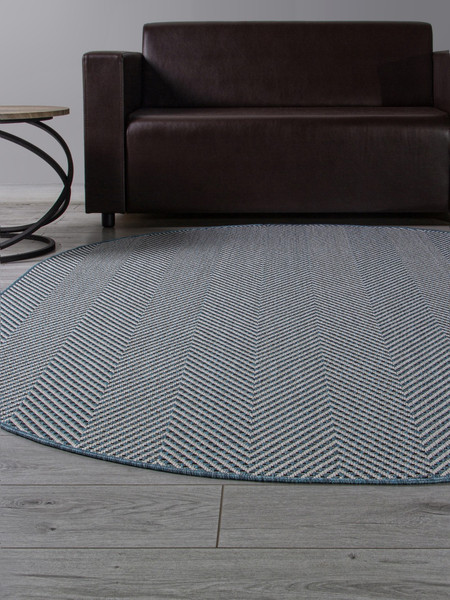 Изображение товара Циновка Merinos Kair S156-OVAL-BLUE (1х2)