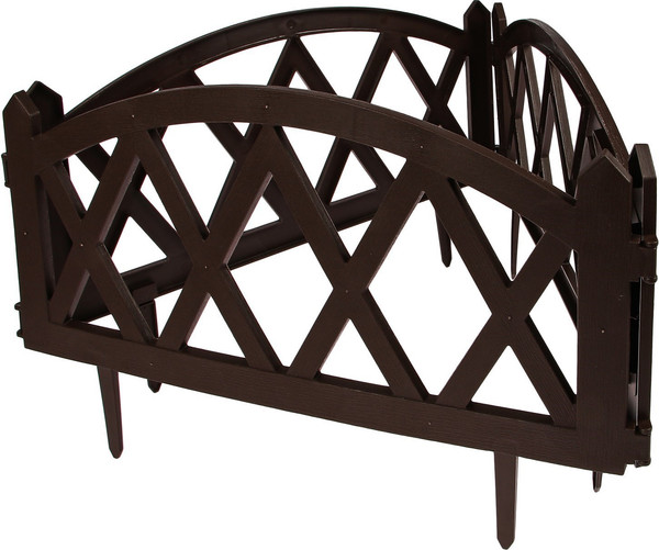 Изображение товара Изгородь декоративная GREENGO Modern 35x232см 4 секции (коричневый)