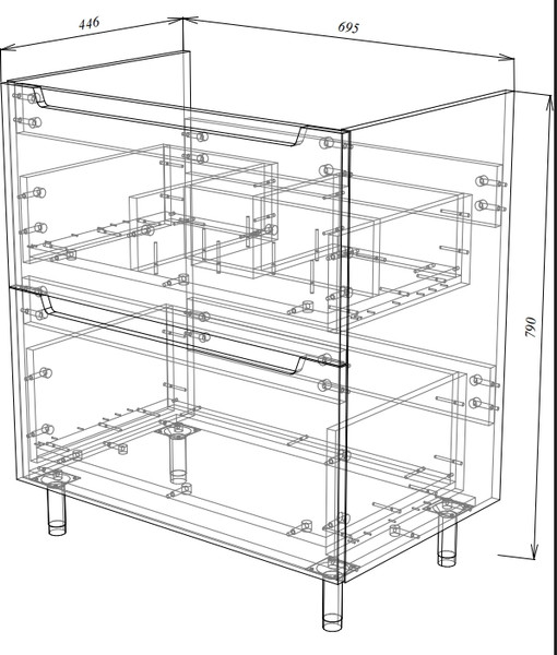 Изображение товара Тумба под умывальник Garda Marko-58 (70)