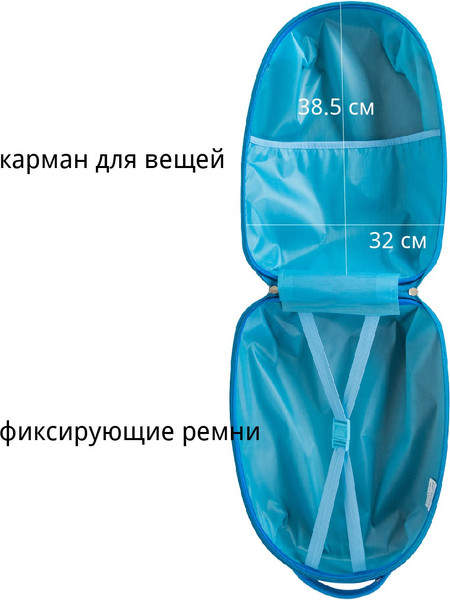 Изображение товара Чемодан на колесах Supra STS-1006-B (Turquoise Unicorn)