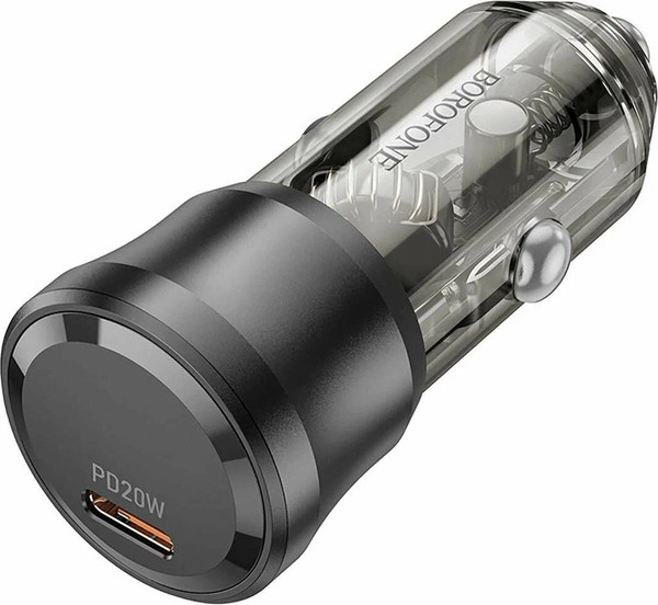 Изображение товара Адаптер питания автомобильный Borofone BZ24A PD20W (черный)