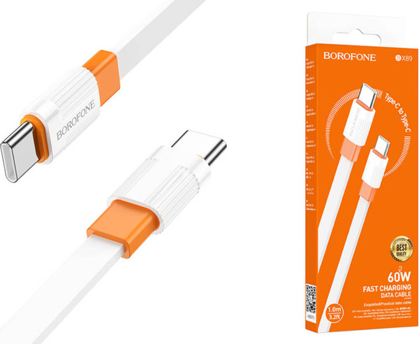 Изображение товара Кабель Borofone BX89 Type-C to Type-C 60W (оранжевый)