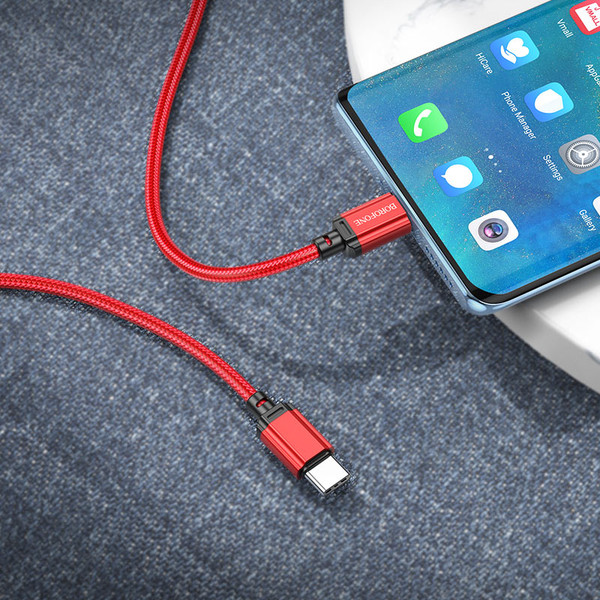 Изображение товара Кабель Borofone BX87 Type-C to Type-C 60W (1м, красный)