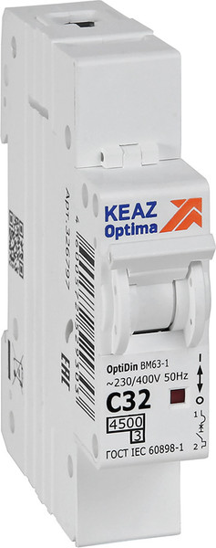 Изображение товара Выключатель автоматический КЭАЗ OptiDin BM63-1C32-4.5-УХЛ3 / 326797