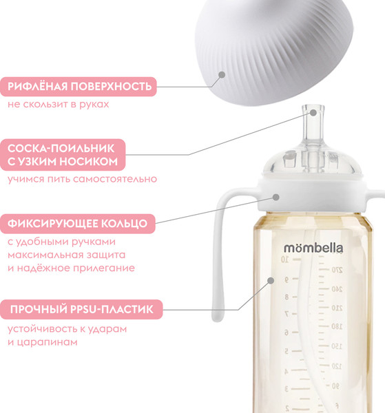 Изображение товара Поильник Mombella Classic / 01834 (белый)