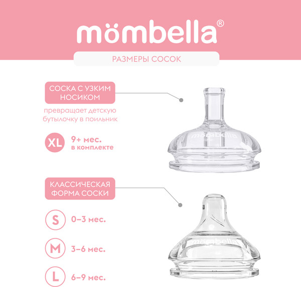 Изображение товара Поильник Mombella Classic / 01836 (розовый)